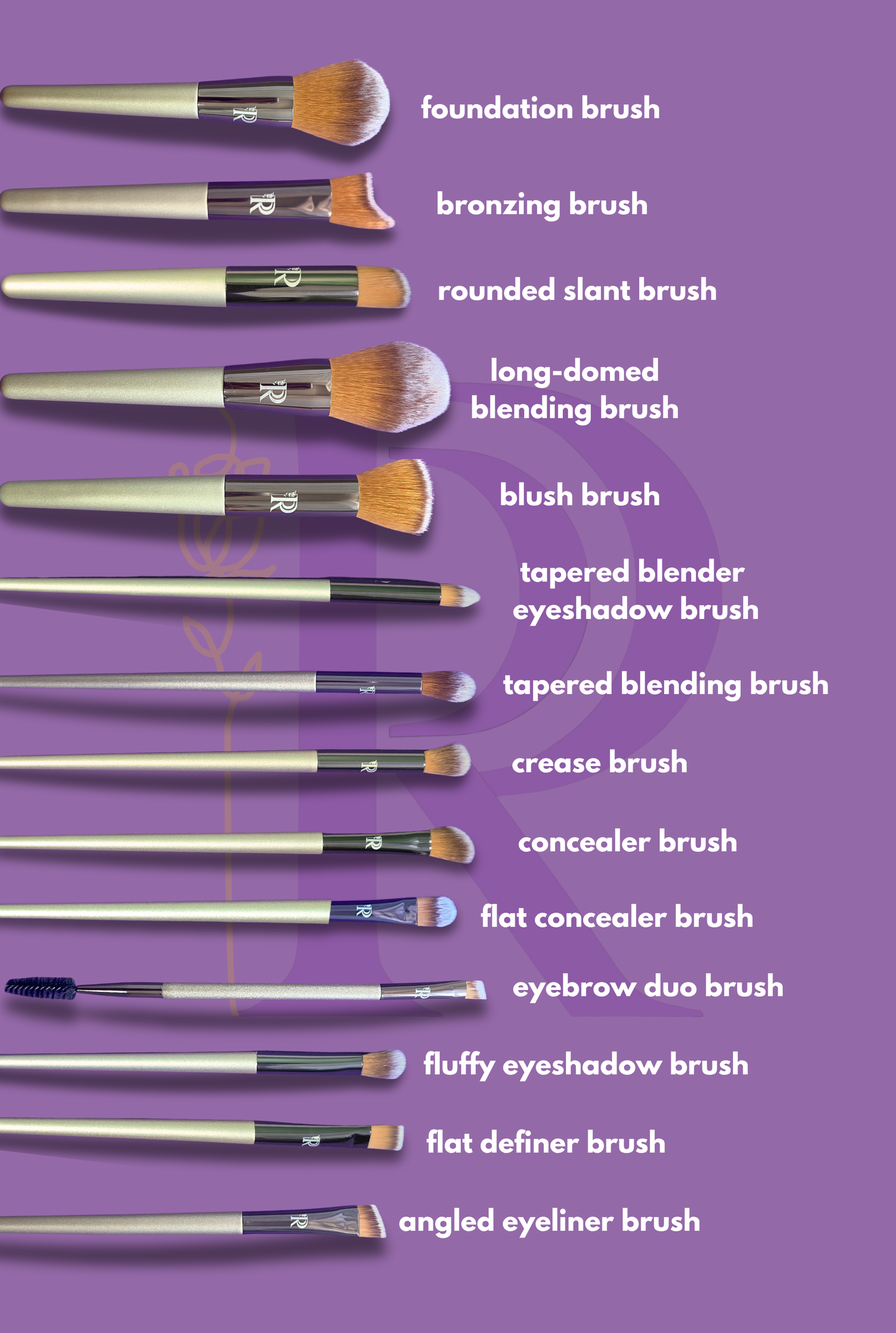 Professional Makeup Brush Set with Pouch